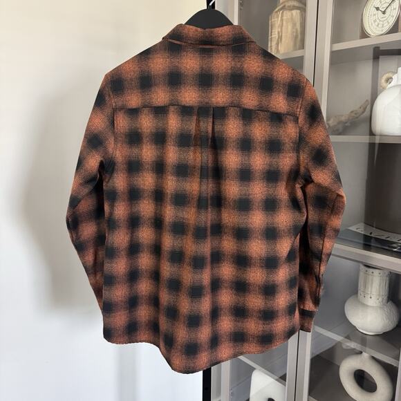 Dixxon The Deadwood Flannel Signature D Tech Burnt Orange Black Plaid Shirt 2XL - Picture 5 of 8